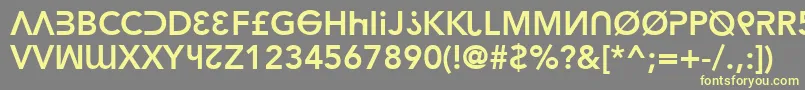 Hacka Font – Yellow Fonts on Gray Background