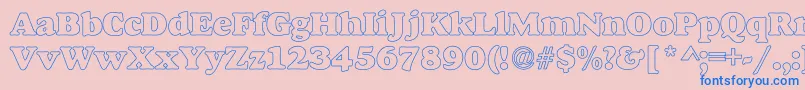 More about AlfredoHeavyHollow Font AlfredoHeavyHollow Font – Blue Fonts on Pink Background