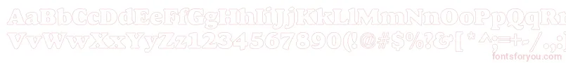 AlfredoHeavyHollow Font – Pink Fonts on White Background