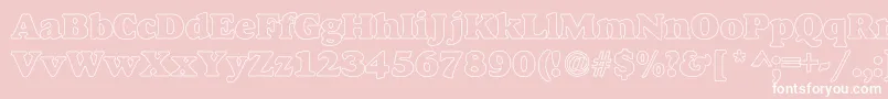 AlfredoHeavyHollow Font – White Fonts on Pink Background