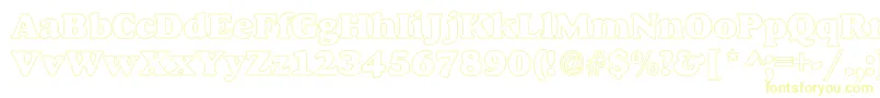 AlfredoHeavyHollow Font – Yellow Fonts