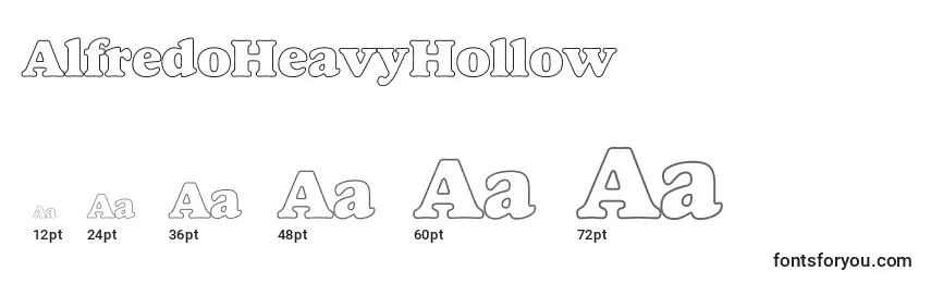 Размеры шрифта AlfredoHeavyHollow