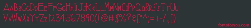 Kbbrainyskeleton Font – Red Fonts on Black Background