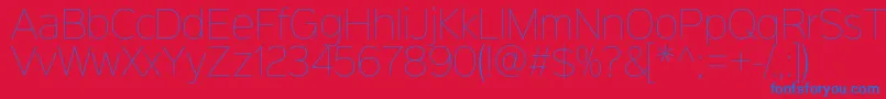 Sinkinsans100thin Font – Blue Fonts on Red Background