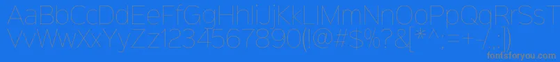 Sinkinsans100thin Font – Gray Fonts on Blue Background