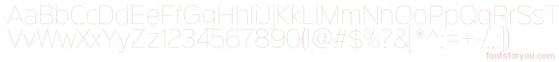 Sinkinsans100thin-Schriftart – Rosa Schriften auf weißem Hintergrund