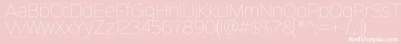 Sinkinsans100thin Font – White Fonts on Pink Background