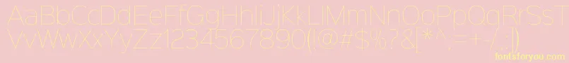 Sinkinsans100thin Font – Yellow Fonts on Pink Background