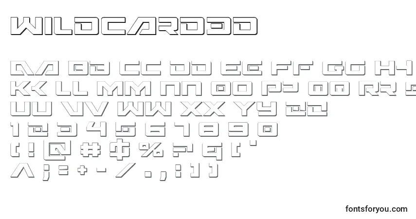 Wildcard3D-fontti – aakkoset, numerot, erikoismerkit