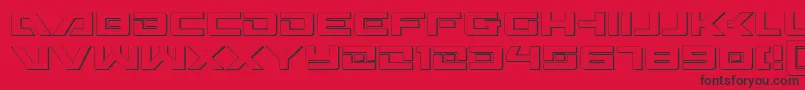 Wildcard3D Font – Black Fonts on Red Background