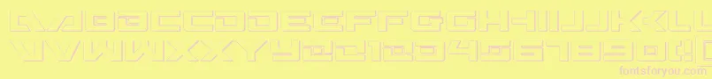 Wildcard3D Font – Pink Fonts on Yellow Background