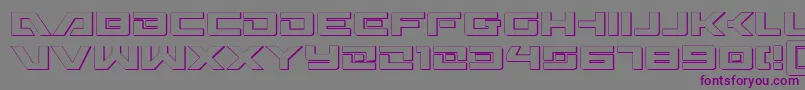 Czcionka Wildcard3D – fioletowe czcionki na szarym tle