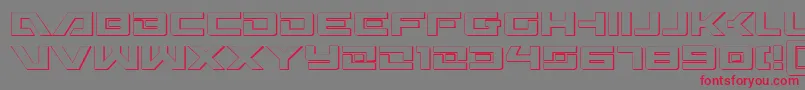 Wildcard3D Font – Red Fonts on Gray Background