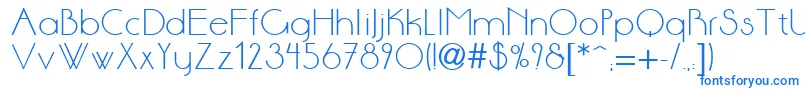 フォントAnson – 白い背景に青い文字