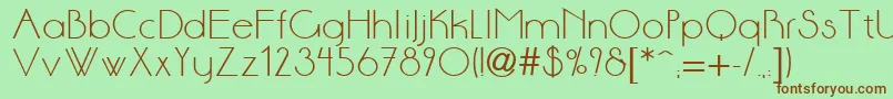 Anson Font – Brown Fonts on Green Background