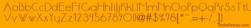 Anson-Schriftart – Braune Schriften auf orangefarbenem Hintergrund