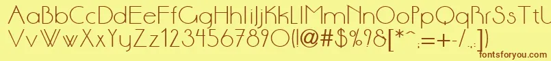 Anson Font – Brown Fonts on Yellow Background