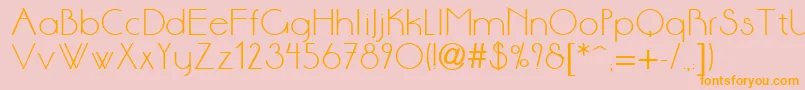 Anson Font – Orange Fonts on Pink Background