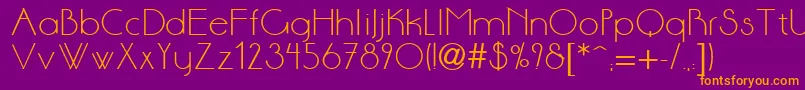 Anson Font – Orange Fonts on Purple Background