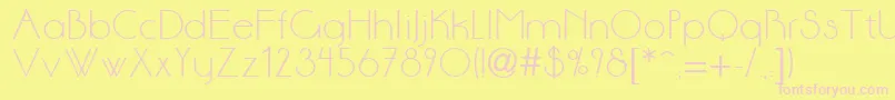Anson Font – Pink Fonts on Yellow Background