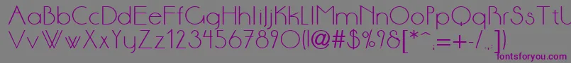 Anson-fontti – violetit fontit harmaalla taustalla