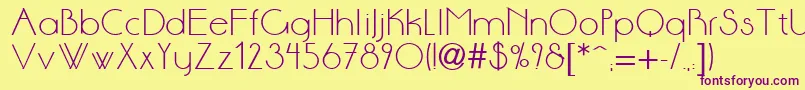 Anson Font – Purple Fonts on Yellow Background