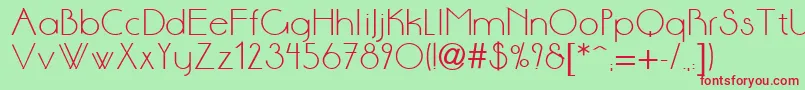 Anson-fontti – punaiset fontit vihreällä taustalla