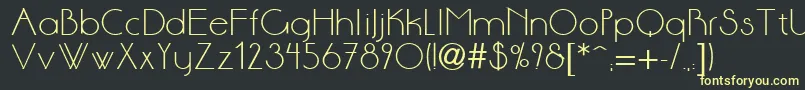 Anson Font – Yellow Fonts on Black Background