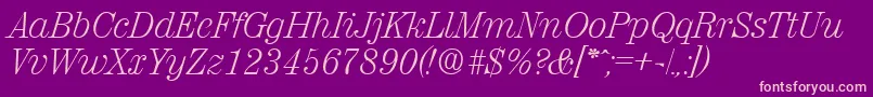 ValenciaXlightita Font – Pink Fonts on Purple Background