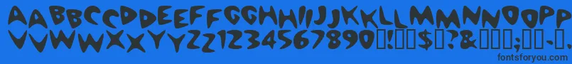 CheappizzaHeavy Font – Black Fonts on Blue Background