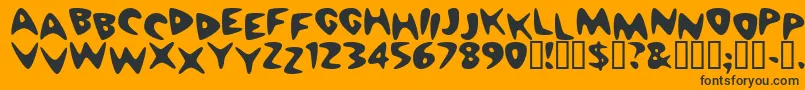 CheappizzaHeavy Font – Black Fonts on Orange Background