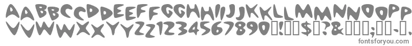 フォントCheappizzaHeavy – 白い背景に灰色の文字