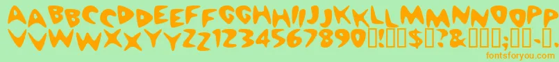 CheappizzaHeavy Font – Orange Fonts on Green Background