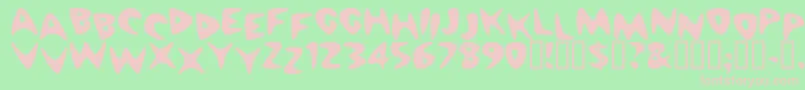 CheappizzaHeavy Font – Pink Fonts on Green Background