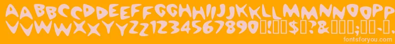 CheappizzaHeavy Font – Pink Fonts on Orange Background