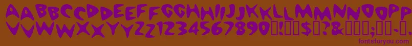 CheappizzaHeavy Font – Purple Fonts on Brown Background