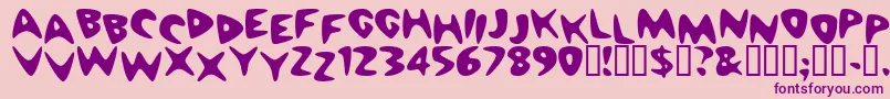 CheappizzaHeavy Font – Purple Fonts on Pink Background