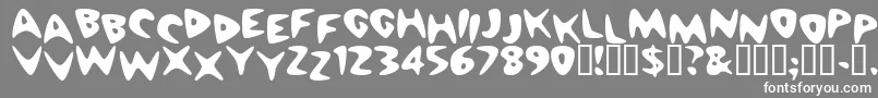 CheappizzaHeavy Font – White Fonts on Gray Background