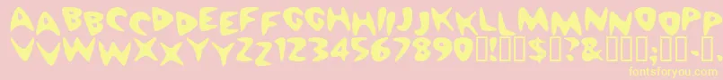 CheappizzaHeavy Font – Yellow Fonts on Pink Background