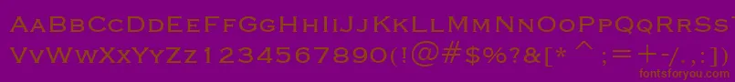 CopperplateGothicBt Font – Brown Fonts on Purple Background