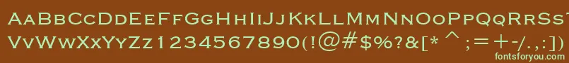 Шрифт CopperplateGothicBt – зелёные шрифты на коричневом фоне