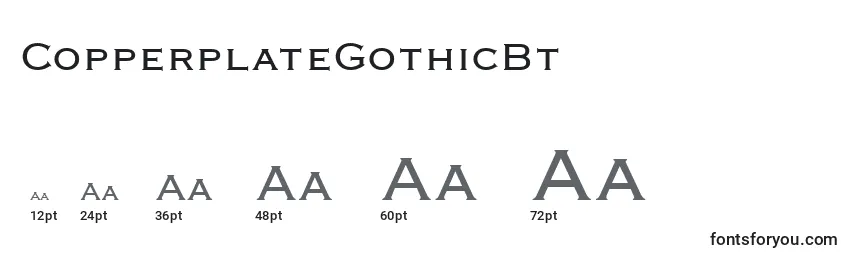 Размеры шрифта CopperplateGothicBt