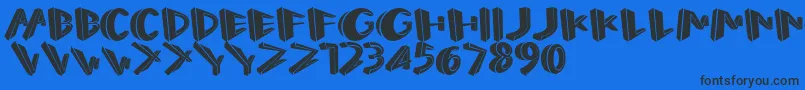 Perspect-fontti – mustat fontit sinisellä taustalla