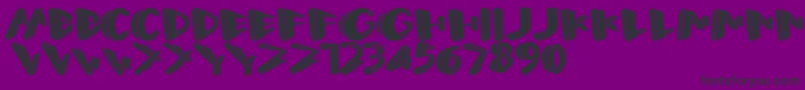 Perspect-Schriftart – Schwarze Schriften auf violettem Hintergrund