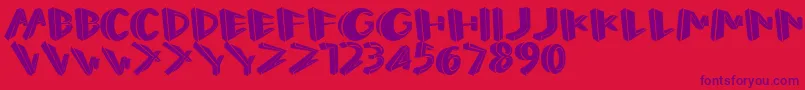 Perspect Font – Purple Fonts on Red Background