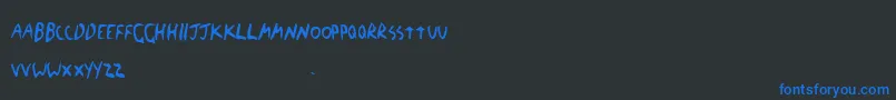 Thebf Font – Blue Fonts on Black Background