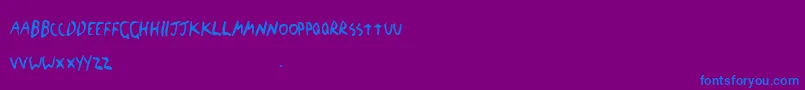 Thebf Font – Blue Fonts on Purple Background