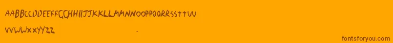 Thebf Font – Brown Fonts on Orange Background
