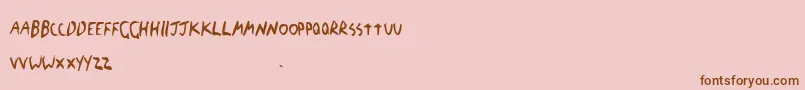Thebf Font – Brown Fonts on Pink Background
