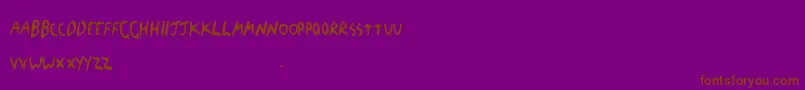 Thebf Font – Brown Fonts on Purple Background